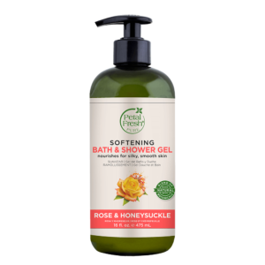 Image of Petal Fresh Pure Softening Rose and Honeysuckle Bath & Shower Gel - Natural and Nourishing Formula with Rose and Honeysuckle Extracts for Soft and Smooth Skin - Sulfate-Free, Paraben-Free, and Vegan - 355 ml Bottle